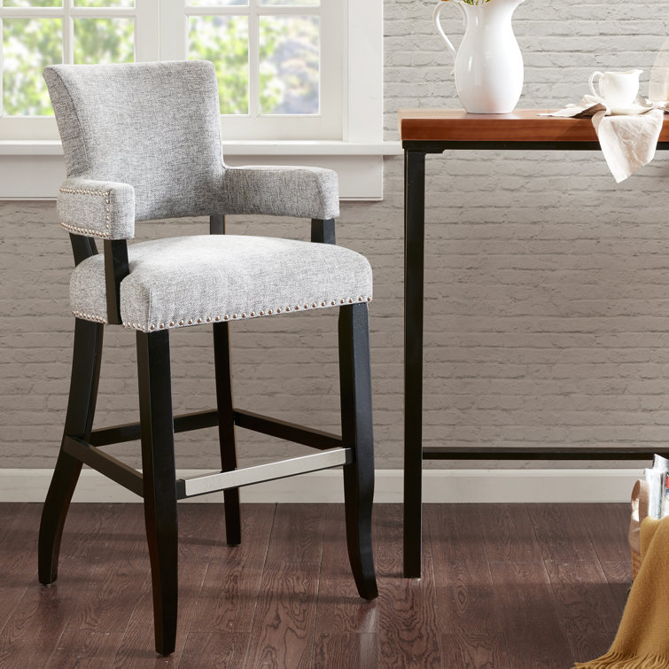 Lark Manor Ying Nailhead Arm Counter Stool & Reviews Wayfair Canada